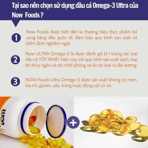 [ Date 9/27] Viên bổ sung Omega-3 Now Ultra Omega-3 fish oil