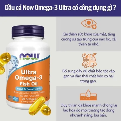 [ Date 9/27] Viên bổ sung Omega-3 Now Ultra Omega-3 fish oil