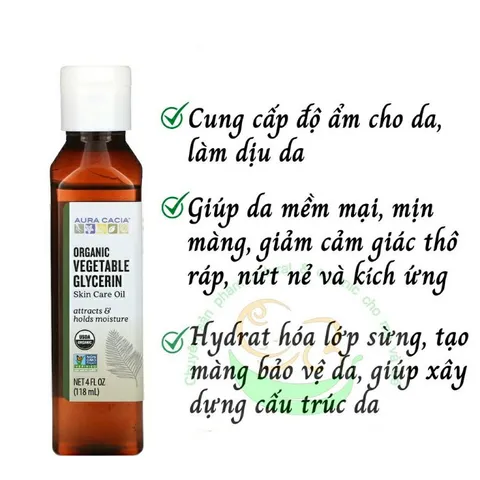 [ Date 2028] Dầu Glycerin thực vật dưỡng da, cấp ẩm 118ml