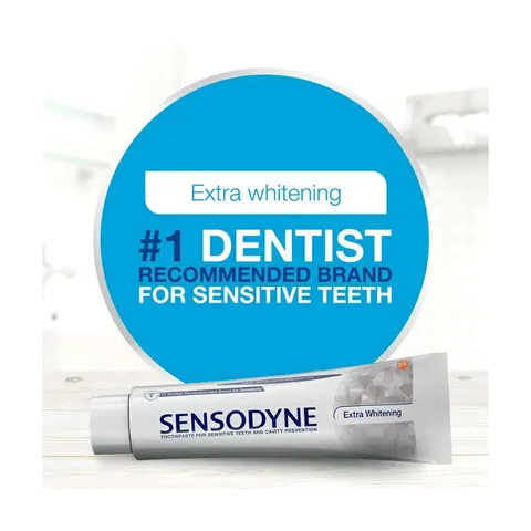 Kem đánh răng Sensodyne Advanced Whitening 184g - Giảm ê buốt, làm trắng răng hiệu quả cho người lớn và trẻ em trên 12 tuổi