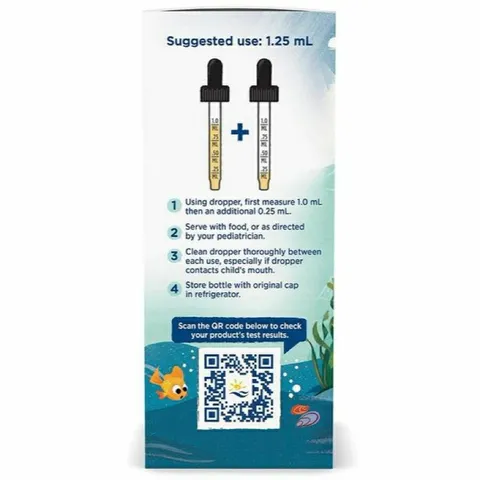 Viên bổ sung DHA Nordic Naturals Xtra 880mg cho bé 1-6 tuổi - Omega-3 tự nhiên, hỗ trợ trí tuệ và sức khỏe trẻ nhỏ 60ml