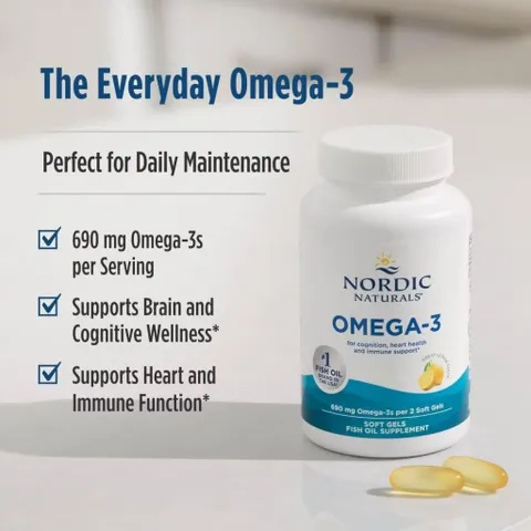 Viên uống bổ sung Omega 3 Nordic Naturals Lemon Flavor 690mg hương chanh