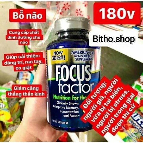 Viên Uống Bổ Não Focus Factor - Tăng Cường Trí Nhớ và Tập Trung 180 Viên - Sản Phẩm Từ Mỹ Cho Người Làm Việc Căng Thẳng