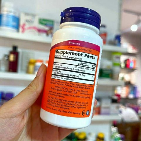 Vitamin D3 K2 Bronson 120 Viên - Tăng Cường Đề Kháng, Chắc Khỏe Xương Thoải Mái, Hỗ Trợ Cải Thiện Sức Khỏe Tổng Thể