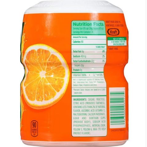 Bột Cam Tang Naranja Mỹ 2.04kg & 566g - Giải Khát Bổ Sung Vitamin C, Tăng Cường Sức Đề Kháng, Hương Vị Cam Tươi Ngon Miệng