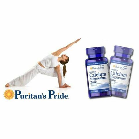 Viên uống Canxi Magie Kẽm Puritan's Pride - Tăng sức đề kháng, hỗ trợ chiều cao và sức khỏe xương, 1000mg Canxi, 400mg Magie, 25mg Kẽm