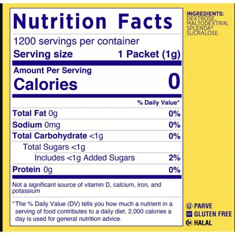 [Date 3/2027] đường ăn kiêng Splenda gói nhỏ 1g cho người ăn kiêng KEDO, DAS