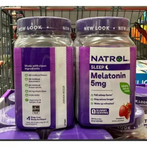 Viên Kẹo Hỗ Trợ Giấc Ngủ Melatonin - Giúp Ngủ Ngon, Dễ Ngủ Tự Nhiên, Vị Dâu, 5mg và 10mg, Viên Ngậm hoặc Kẹo Nhai
