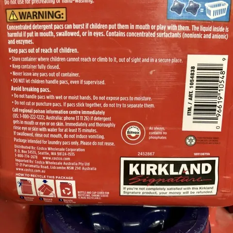 Viên Giặt Xả Thơm Ultra Clean Kirkland Mỹ - 152 Viên Giặt, Sạch Như Mới, Tiết Kiệm, Không Để Lại Vết Trắng, Giữ Màu Quần Áo