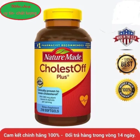 Viên Uống Cholest Off Plus 210v - Hỗ Trợ Giảm Cholesterol Tự Nhiên, Nguy Cơ Bệnh Tim Mạch, Béo Phì
