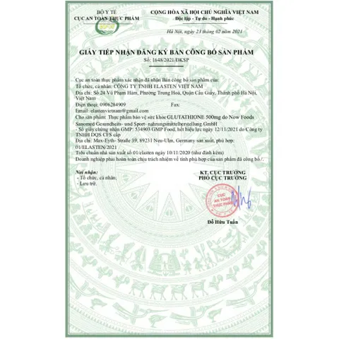 Viên Uống Trắng Da NOW Glutathione 500mg - Hỗ Trợ Miễn Dịch & Thanh Lọc Gan - An Toàn, Hiệu Quả Cho Sức Khỏe Toàn Diện