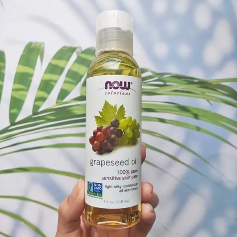 Dầu Hạt Nho Now 100% Pure - Chăm Sóc Da Nhạy Cảm, Làm Mờ Sẹo, Dưỡng Ẩm Tự Nhiên, Thích Hợp Mọi Loại Da