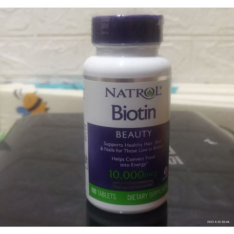 [ Date 12/26] VIÊN MỌC TÓC, DƯỠNG DA, MÓNG NATROL BIOTIN BEAUTY 5000mg f250 viên