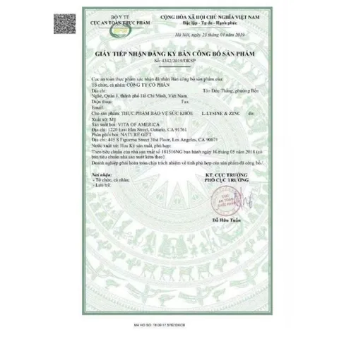 [10/25] Viên giảm mụn bổ sung L- Lysine 1000mg & zinc 30mg 60 viên