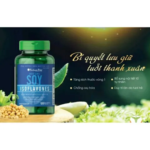 [ Date 11/26] Viên Mầm Đậu Nành Giúp Trẻ Hoá, Tăng Nội Tiết Tố Nữ Soy Isoflavones Puritan's Pride