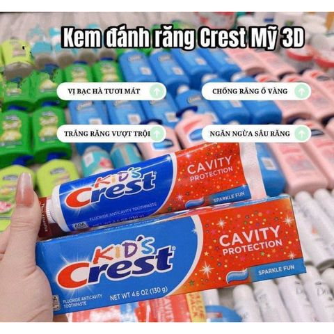 Kem Đánh Răng Crest Kids 130g - Hương Vị Trái Cây Ngọt Ngào, An Toàn Cho Răng Miệng Trẻ Em Trên 2 Tuổi, Không Chứa Đường