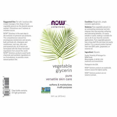 Dầu Dưỡng Ẩm Vegetable Glycerin Tinh Khiết - Giúp Cân Bằng Độ Ẩm và Làm Mềm Da, 100% Thiên Nhiên, Made in USA