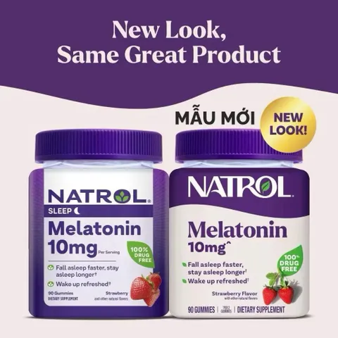 Thực Phẩm Melatonin 10mg - Hỗ Trợ Giấc Ngủ Sâu, Giảm Mất Ngủ Từ Thảo Dược Tự Nhiên, Không Gây Nghiện