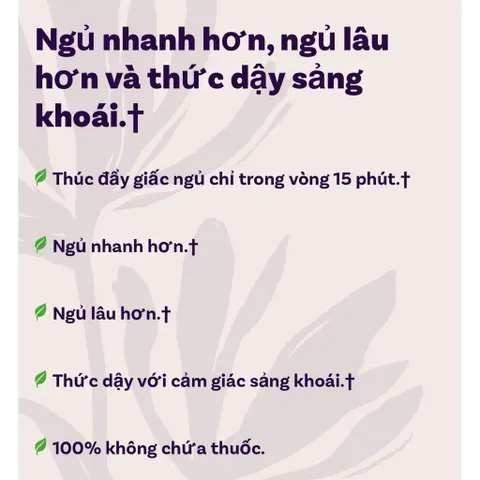 Thực Phẩm Melatonin 10mg - Hỗ Trợ Giấc Ngủ Sâu, Giảm Mất Ngủ Từ Thảo Dược Tự Nhiên, Không Gây Nghiện