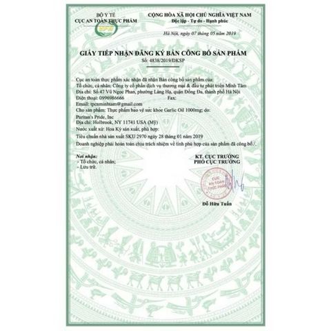Viên uống tinh dầu tỏi Odorless Garlic Extract 1000mg 100 viên Puritan's Pride - Hỗ trợ sức khỏe tim mạch và tiêu hóa, giảm cholesterol