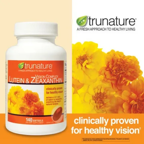 Viên uống bổ mắt Trunature Vision Complex - Lutein & Zeaxanthin 25mg - Bảo vệ thị lực, chống ánh sáng xanh, cải thiện sức khỏe mắt