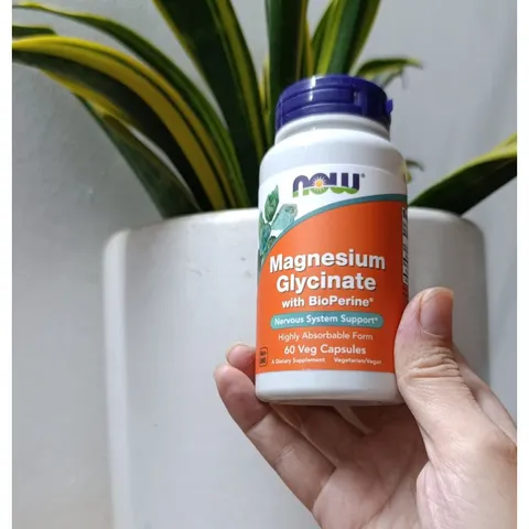 [ Date 8/2026] Viên Magiê Magnesium Glycine Now giảm stress, hỗ trợ giấc ngủ, cải thiện hệ xương, cơ
