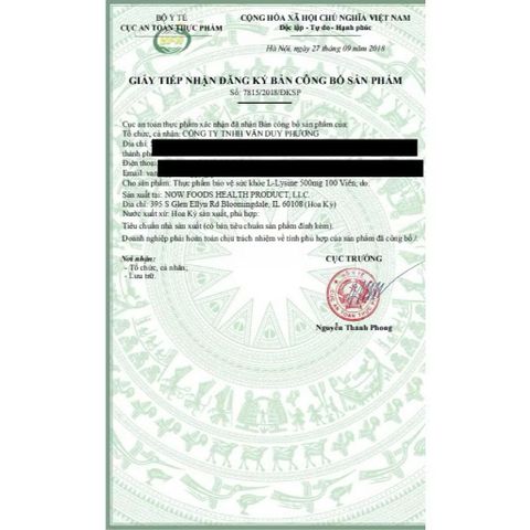 Viên uống L-Lysine 1000mg - Hỗ trợ giảm mụn nội tiết, tăng cường collagen và làm đẹp da - 100 viên