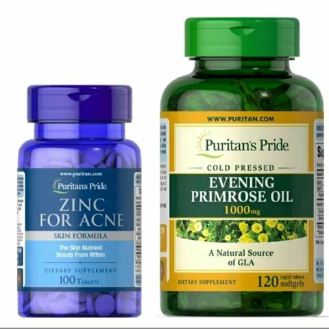 Combo Ngừa Mụn Nội Tiết - Viên Uống Chống Oxy Hóa Zinc & Dạ Anh Thảo 500mg - Hỗ Trợ Làm Đẹp Da, Giảm Mụn, Cân Bằng Nội Tiết