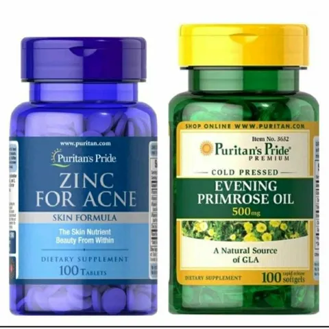 Combo Ngừa Mụn Nội Tiết - Viên Uống Chống Oxy Hóa Zinc & Dạ Anh Thảo 500mg - Hỗ Trợ Làm Đẹp Da, Giảm Mụn, Cân Bằng Nội Tiết