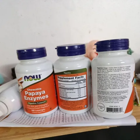 Viên Ngậm Hỗ Trợ Tiêu Hóa Now Papaya Enzymes - Hương Bạc Hà Sảng Khoái, Giải Quyết Đầy Hơi, Khó Tiêu, Vegan