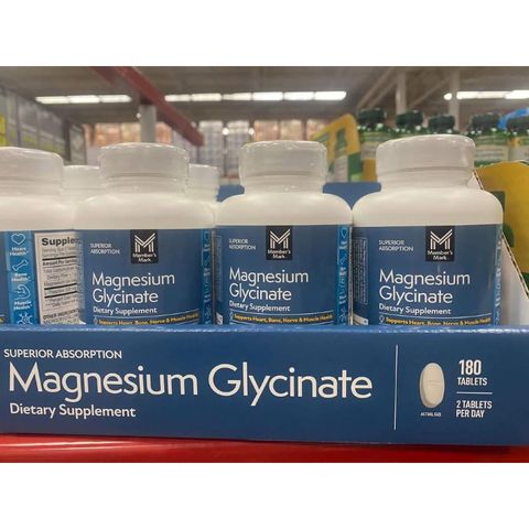Viên Magiê bổ sung Magnesium Glycinate có L-Theanine của Member’s Mark 180 viên