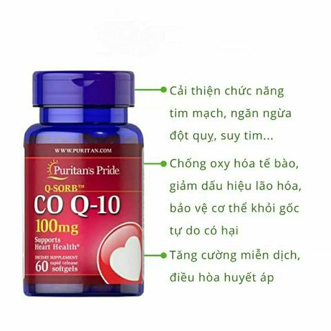 Viên uống CoQ10 Puritan's Pride 100mg-400mg - Hỗ trợ tim mạch, tăng cường tuần hoàn máu và giảm lão hóa cơ thể