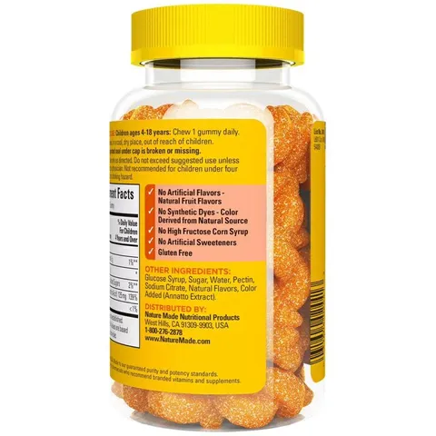 Kẹo Dẻo Gummies Kids First Vitamin C 125mg Nature Made 60 Viên của Mỹ giúp tăng sức đề kháng cho trẻ.