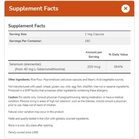 [ Date 2029]  Now foods Selenium 200mg hỗ trợ ung thư
