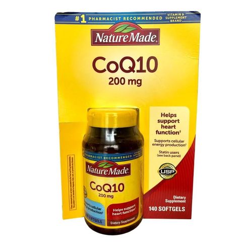 Viên uống bổ tim mạch CoQ10 Nature Made 200mg - Hỗ trợ tim khỏe mạnh, tăng cường trí nhớ, phòng ngừa bệnh tim và ung thư.
