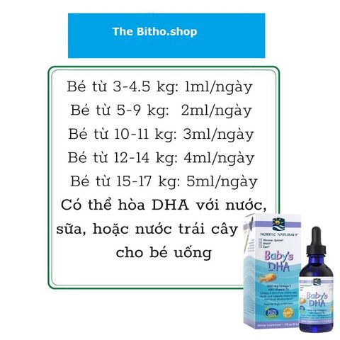 Siro bổ sung DHA & Omega 3 Nordic Naturals cho bé 60ml - Phát triển trí não, sức khỏe hệ xương và miễn dịch.