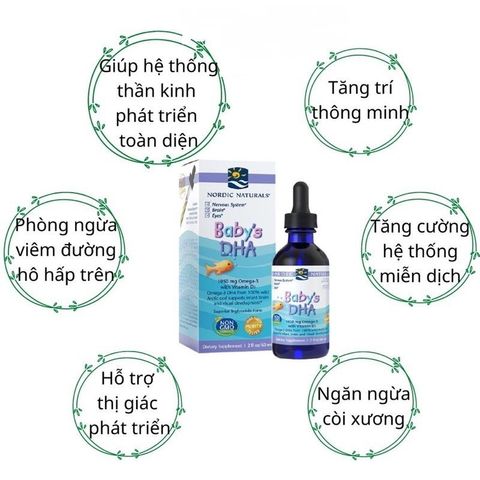 Siro bổ sung DHA & Omega 3 Nordic Naturals cho bé 60ml - Phát triển trí não, sức khỏe hệ xương và miễn dịch.