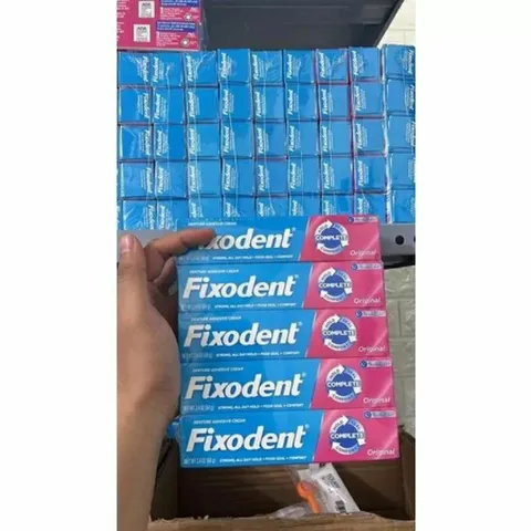 Keo Dán Hàm Răng Giả Fixodent Original 68g - Giữ Chắc Răng Giả Thoải Mái, An Toàn, Chính Hãng Mỹ
