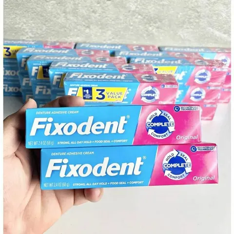Keo Dán Hàm Răng Giả Fixodent Original 68g - Giữ Chắc Răng Giả Thoải Mái, An Toàn, Chính Hãng Mỹ