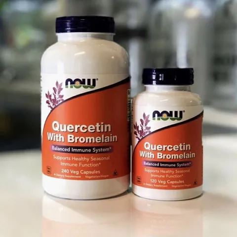 Viên Tăng Đề Kháng Quercetin với Bromelain 800mg - Hỗ Trợ Chức Năng Miễn Dịch - Hộp 60 Viên từ Now Foods Mỹ