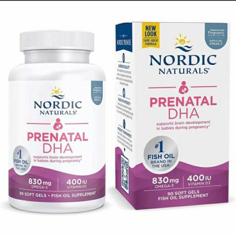 Viên uống DHA cho bà bầu Nordic Naturals Prenatal - Hỗ trợ phát triển trí não và thị giác cho bé trong thai kỳ và cho con bú