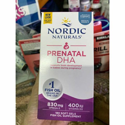 Viên uống DHA cho bà bầu Nordic Naturals Prenatal - Hỗ trợ phát triển trí não và thị giác cho bé trong thai kỳ và cho con bú