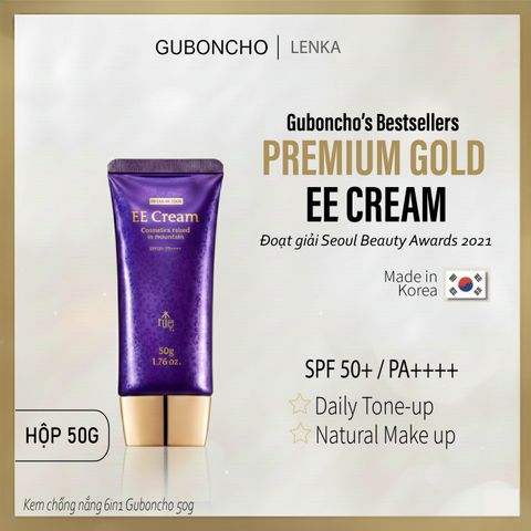 Kem chống nắng trang điểm 6in1 EE cream Guboncho Premium Gold 50g