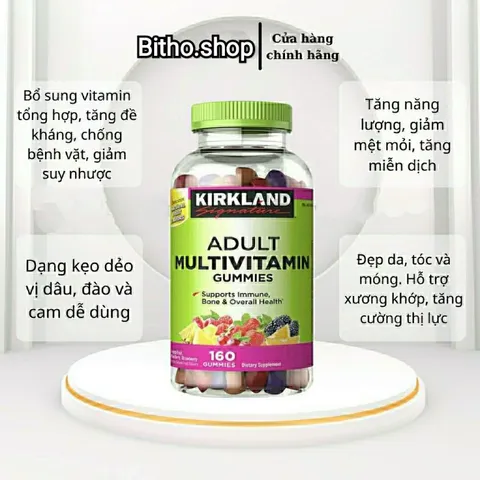 [ Date 2026] Kẹo dẻo bổ sung Vitamin tổng hợp cho người lớn Adult Multivitamin Gummies