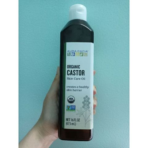 Dầu Thầu Dầu Hữu Cơ Aura Cacia - Dưỡng Da Mịn Màng & Tóc Suôn Mượt, Vitamin E Tự Nhiên, Sản Phẩm Mỹ Chất Lượng Cao