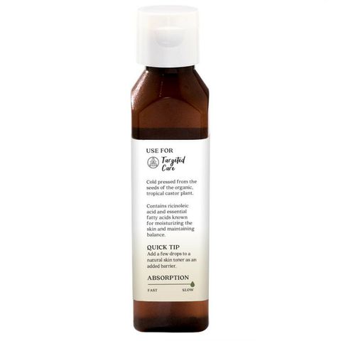 Dầu Thầu Dầu Hữu Cơ Aura Cacia - Dưỡng Da Mịn Màng & Tóc Suôn Mượt, Vitamin E Tự Nhiên, Sản Phẩm Mỹ Chất Lượng Cao