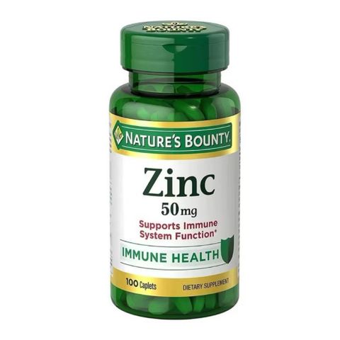 Viên uống bổ sung kẽm Nature’s Bounty 50 mg - Tăng cường miễn dịch và giảm mụn, thân thiện với người ăn chay