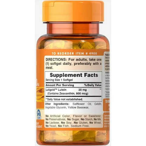 Viên Uống Bổ Mắt Lutein 20mg - Giảm Nhức Mỏi, Tăng Cường Thị Lực và Bảo Vệ Mắt Khỏe Mạnh