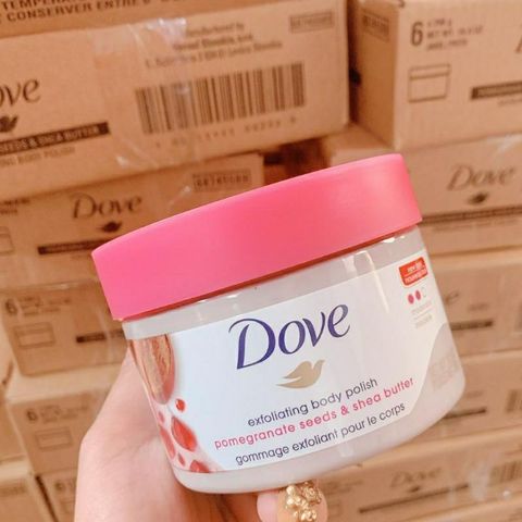 Kem Tẩy Da Chết Toàn Thân Dove Exfoliating Body Polish 298g - Dưỡng Ẩm, Làm Sáng Da, Hương Quả Lựu, Không Chứa Sulfate