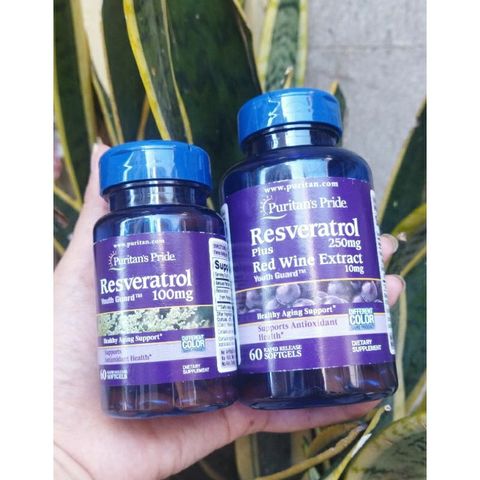 Viên Uống Resveratrol 100mg - Hỗ Trợ Tim Mạch, Chống Lão Hóa và Nâng Cao Tuổi Thọ, Xuất Xứ Mỹ